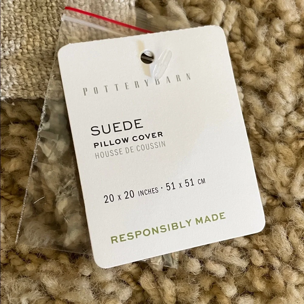 Pottery Barn Piece Suede Pillow Cover